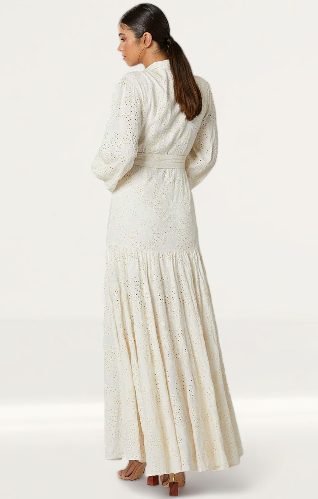Winona Cream Gazelle Button Up Maxi Dress
