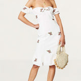 Winona English Rose Off The Shoulder Dress