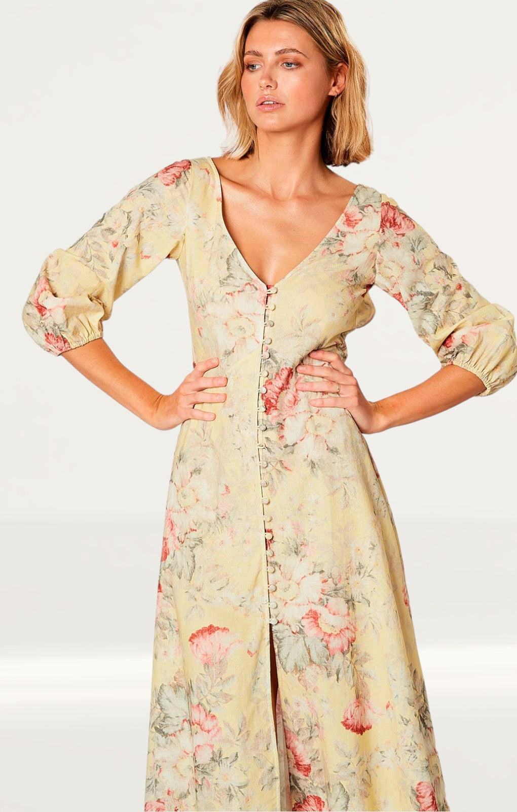 Winona Melville Button Midi Dress