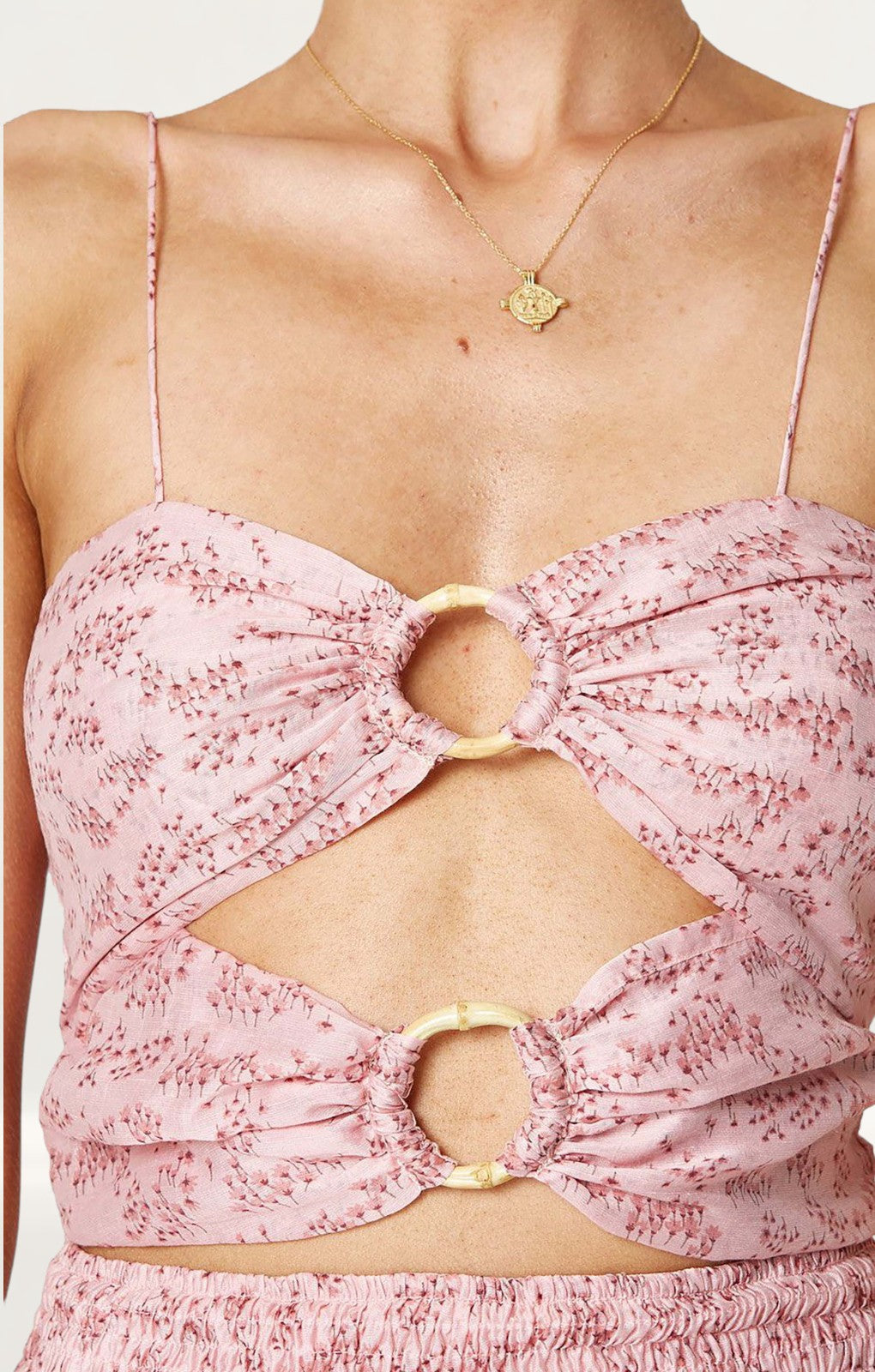 Winona Pink Wildflower Midi Dress
