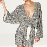 Winona Silver Mingle Long Sleeve Dress