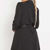 Simply Be Mini Black Blazer Dress with Satin Lapels