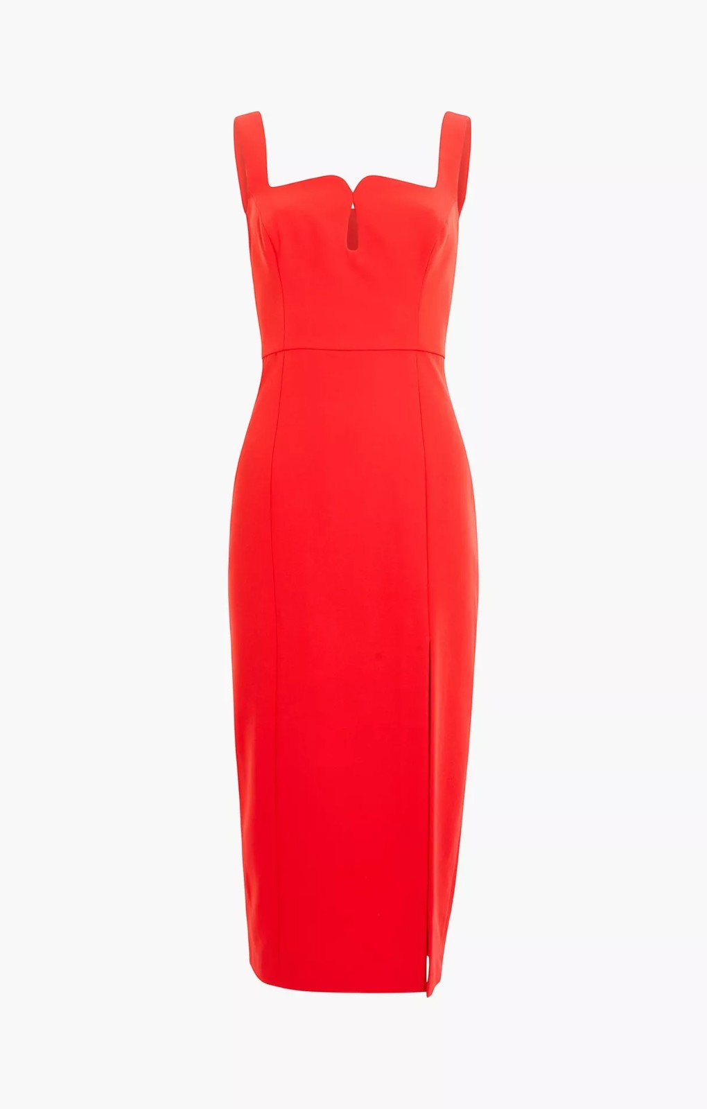French Connection Echo Crepe Keyhole Midi Dress
