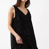 French Connection Diandra Devore Shift Dress Blackout