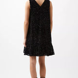 French Connection Diandra Devore Shift Dress Blackout