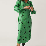 M&S Star Print V-Neck Midi Tea Dress