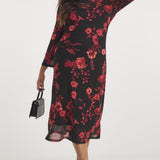 Joanna Hope Printed Mesh Midi Dress