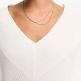 Miss Selfridge V Neck Slouchy Knit Mini Dress in Cream