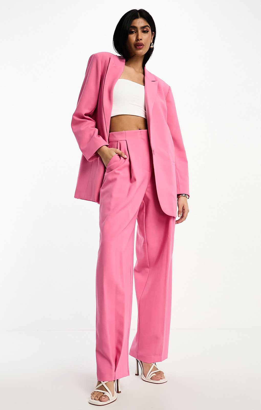 Asos Edition Oversized Longline Blazer & Trouser Co-Ord In Pink product image