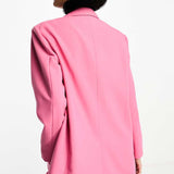 Asos Edition Oversized Longline Blazer & Trouser Co-Ord In Pink