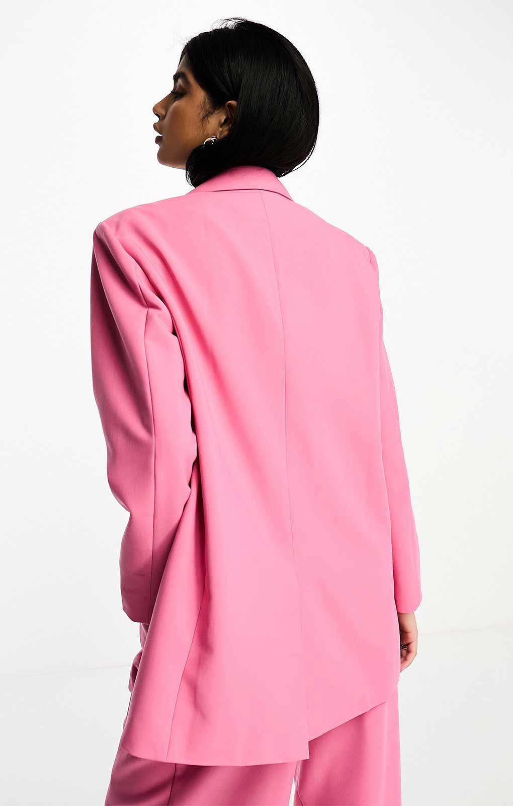 Asos Edition Oversized Longline Blazer & Trouser Co-Ord In Pink