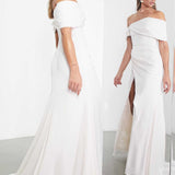 Asos Edition Beatrice Bardot Drape Wrap Wedding Dress In Light Pink product image