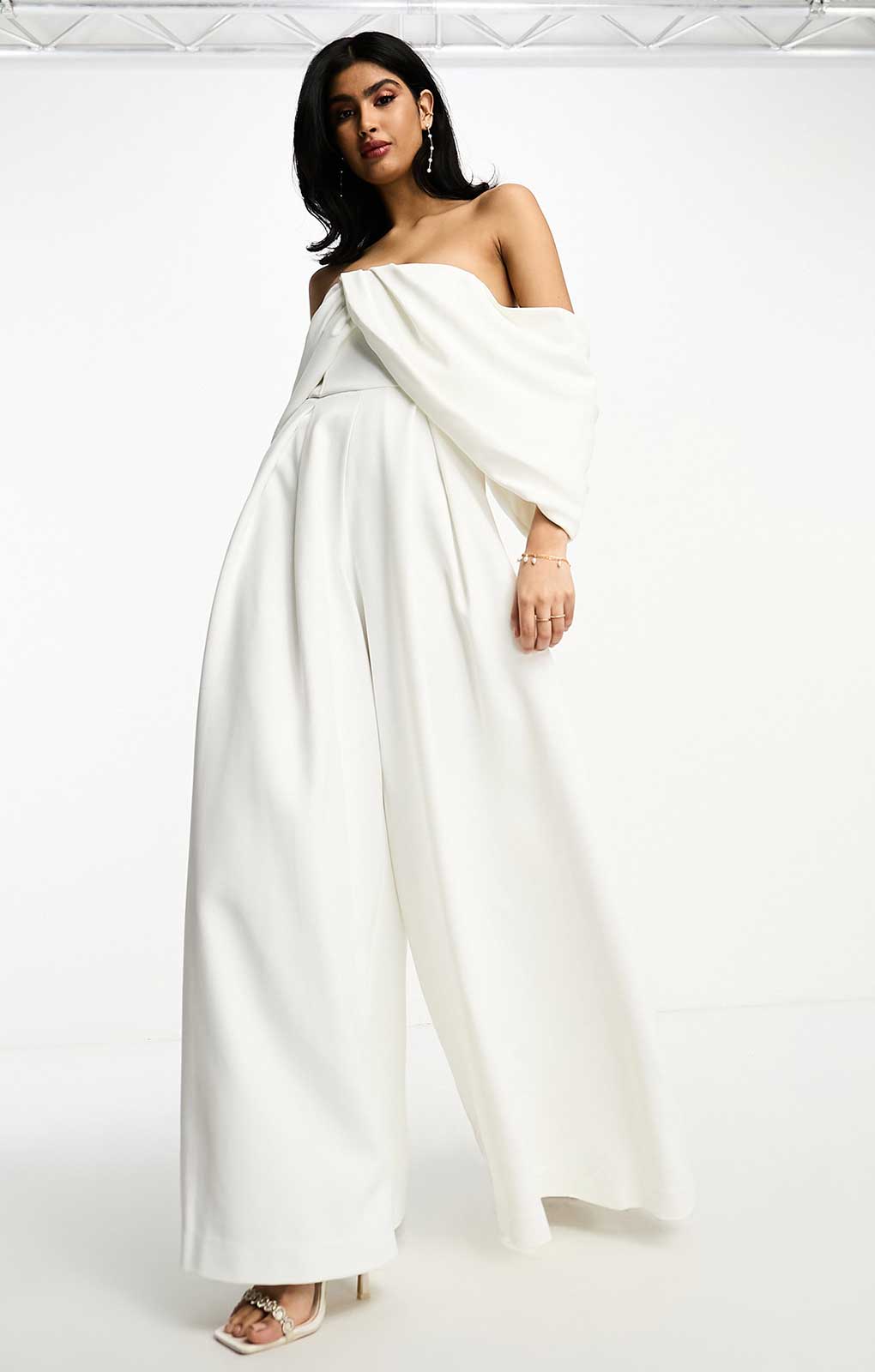 Asos Edition Erin Off Shoulder Drape Jumpsuit product image