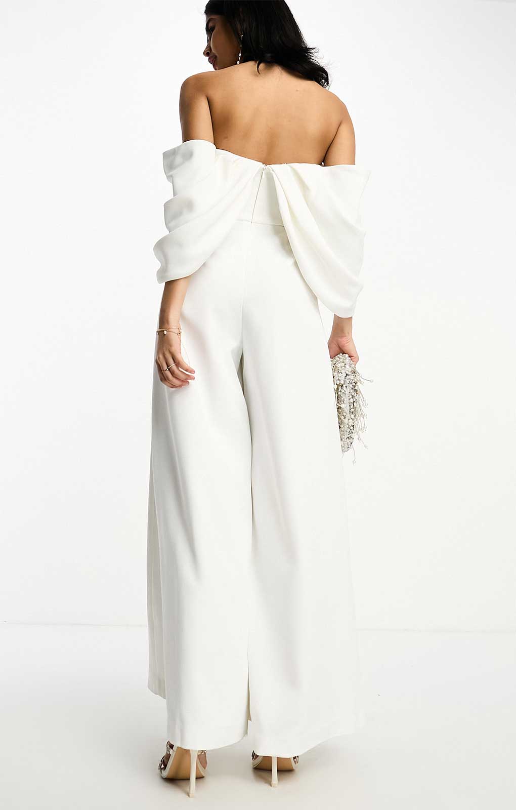 Asos Edition Erin Off Shoulder Drape Jumpsuit product image