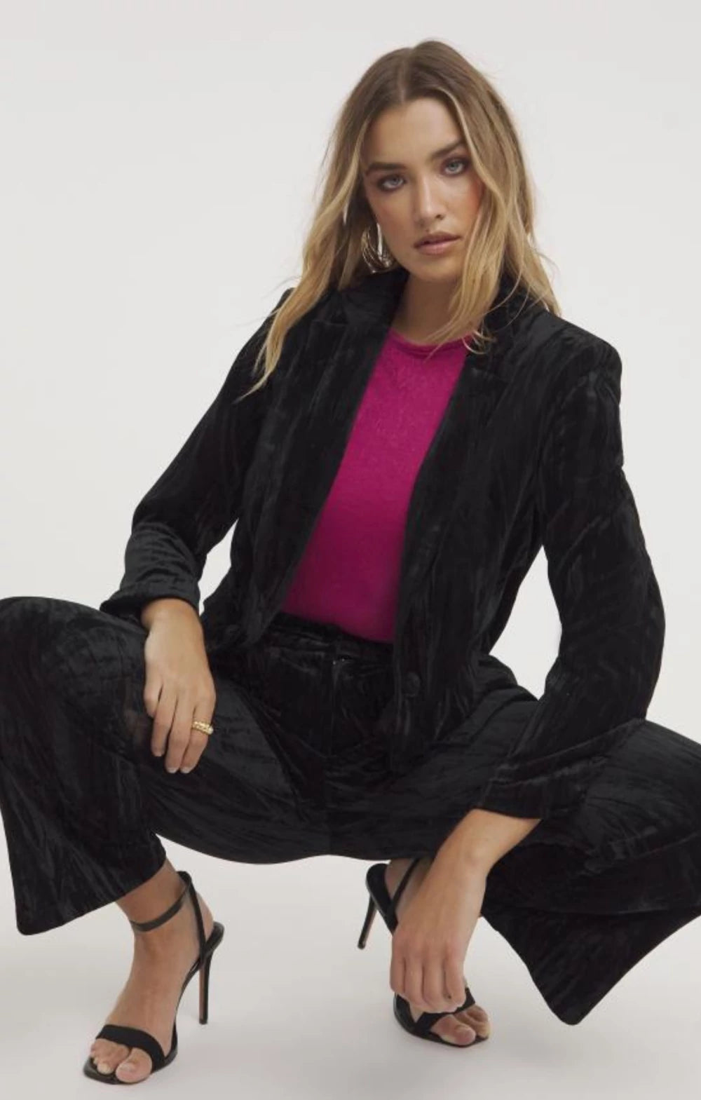 Simply Be Black Pleated Velour Co-Ord product image