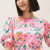 M&S Floral Satin Midaxi Tea Dress
