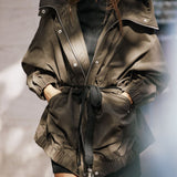 Zara Collection Oversized Parka With Bows