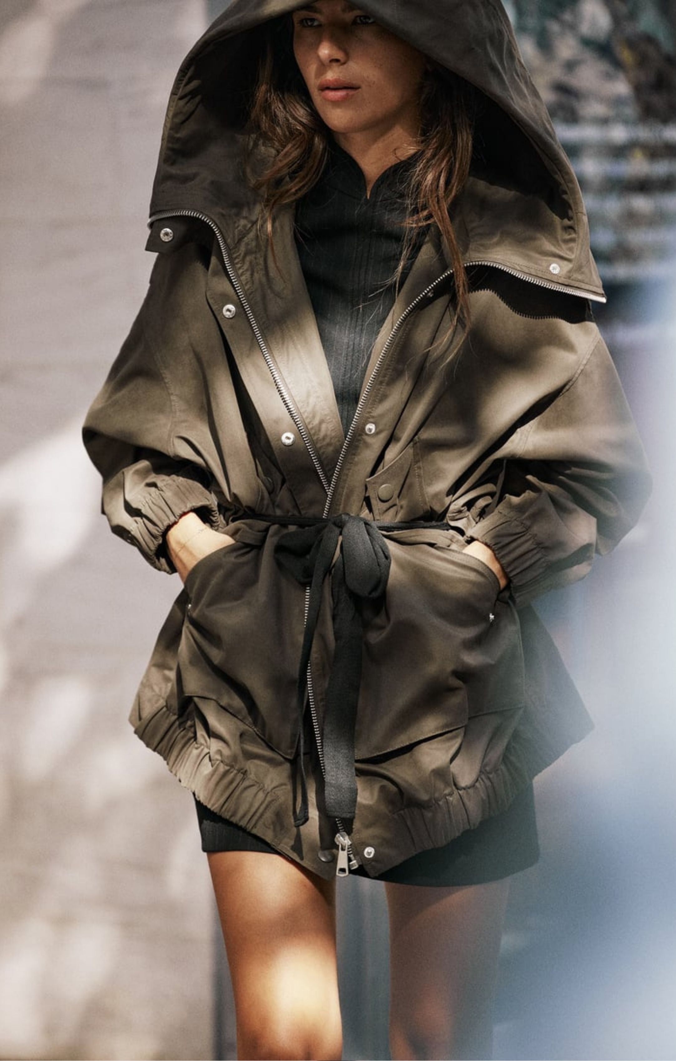 Zara Collection Oversized Parka With Bows