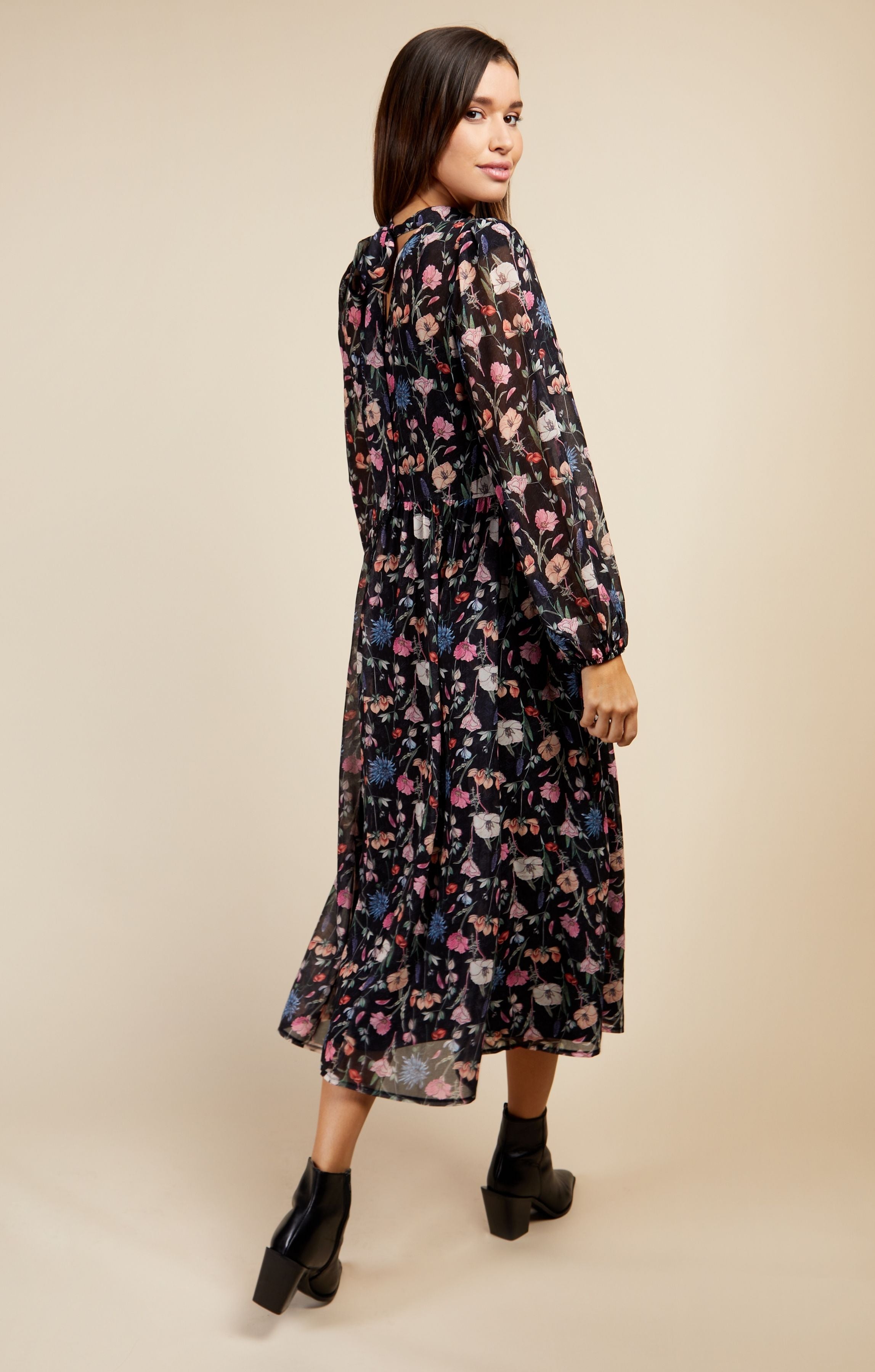 Little Mistress Floral Print Midaxi Dress