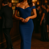 Vesper Leya Navy Midaxi Dress