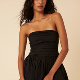 Nobody's Child Black Bandeau Felicity Bubble Hem Mini Dress