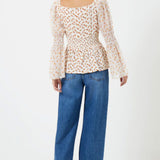 French Connection Francine Callie Drape Smocked Blouse