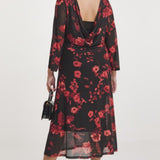 Joanna Hope Printed Mesh Midi Dress