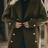 Zara Wool Blend Double-Breasted Coat