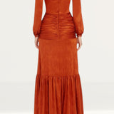 Dress The Population Lucille Maxi Dress in Burnt Orange
