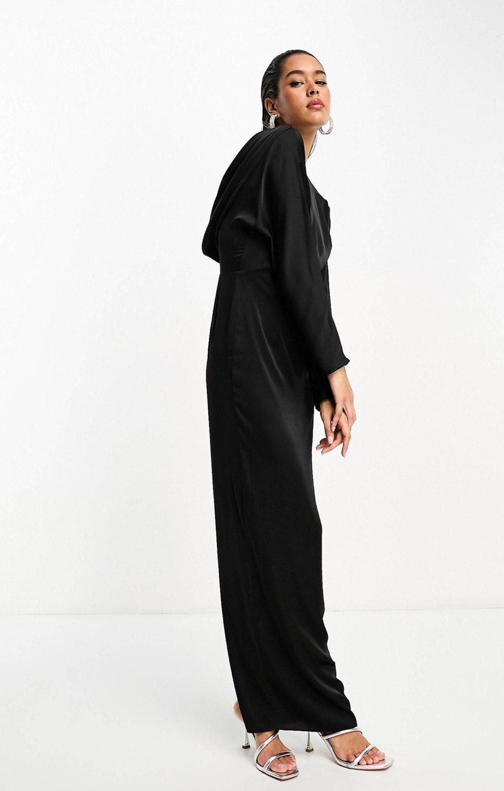 TFNC Cowl Neck Maxi Dress In Black