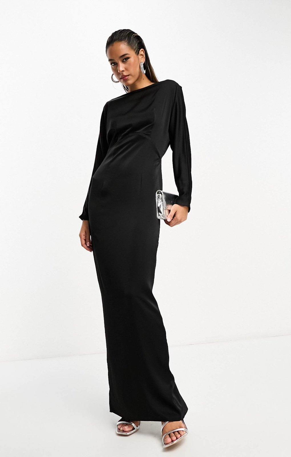 TFNC Cowl Neck Maxi Dress In Black