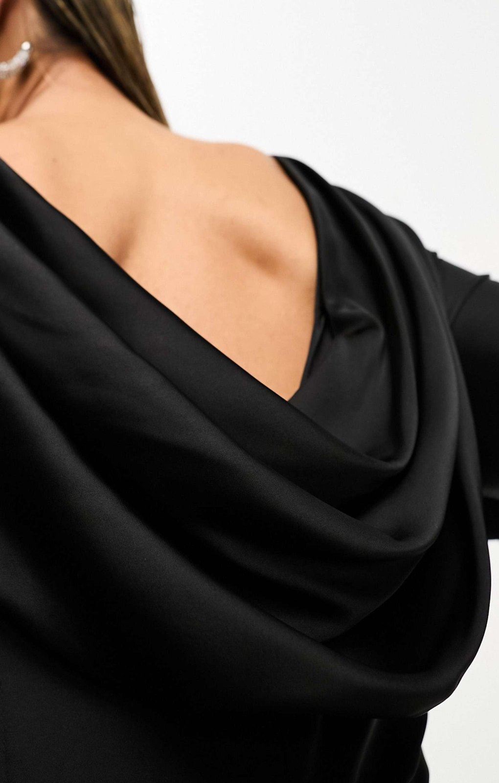 TFNC Cowl Neck Maxi Dress In Black