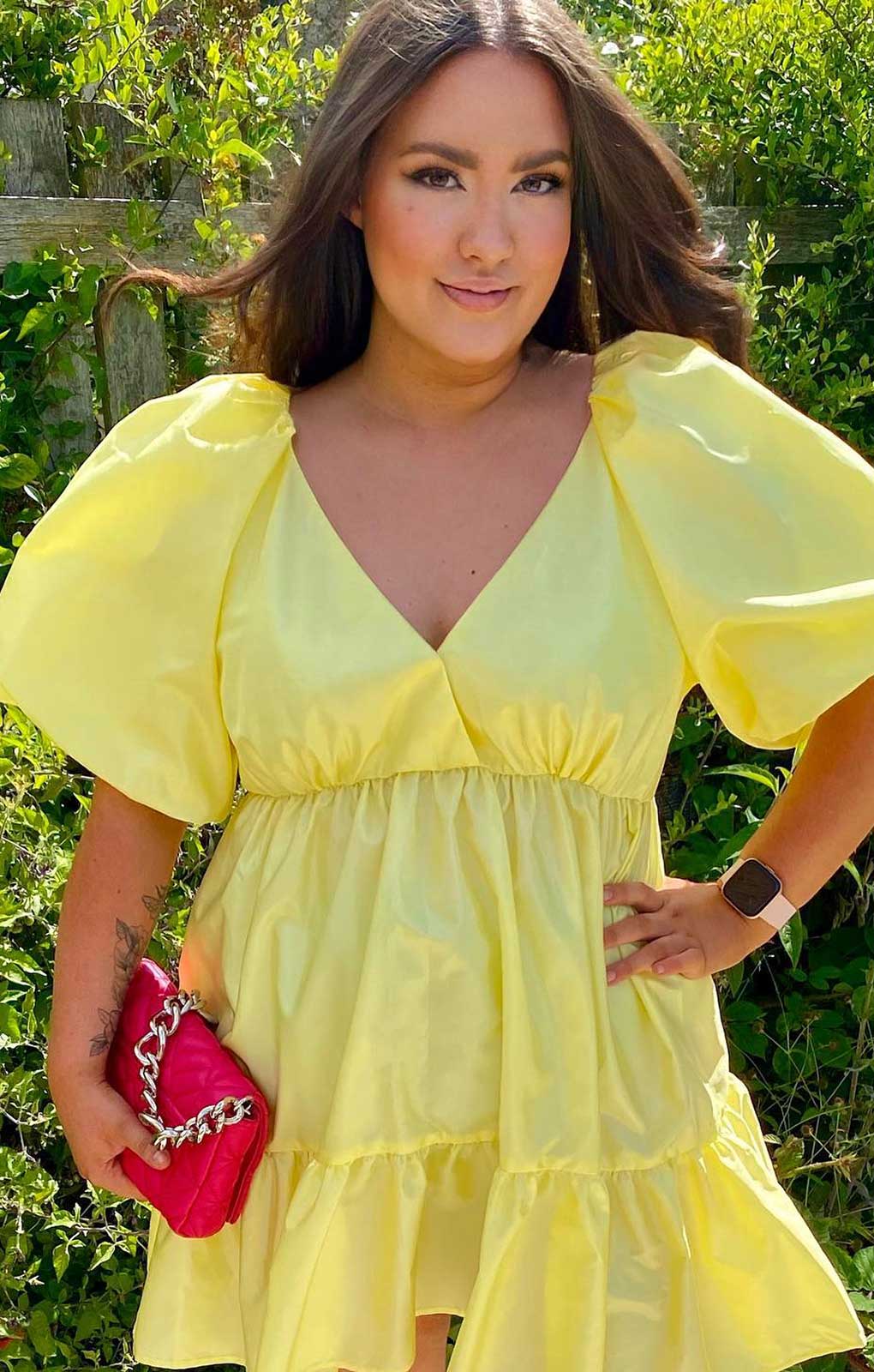 delfi yellow mini dress Delfi Collective Yellow Rebecca Mini Dress