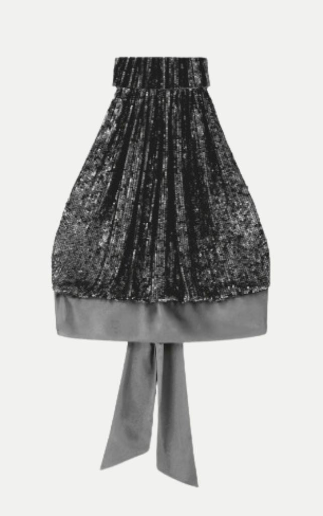 Harmur Classic Top Gunmetal Sequins