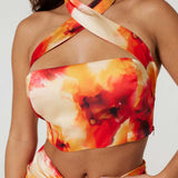 Samsara Mimosa Print Lili co-ord in Recycled Satin product image