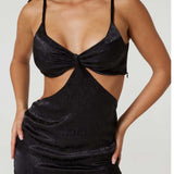 Samsara Black Jacquard Selena Black Cut Out Dress product image