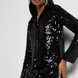 River Island Black Camila Mini Shirt Dress