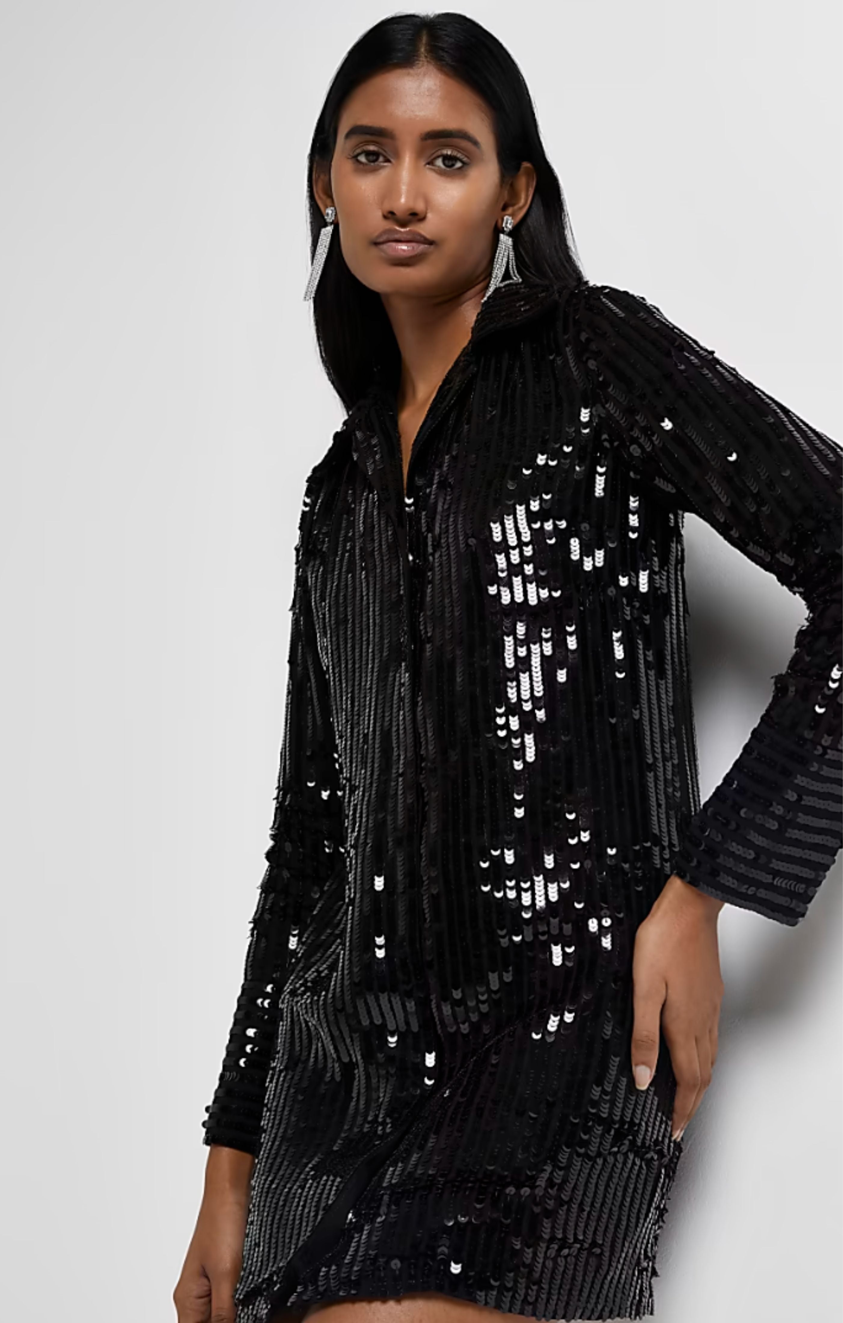 river island shirt dress Black Shirt Dresses | Mini & Midi Black Shirt Dresses
