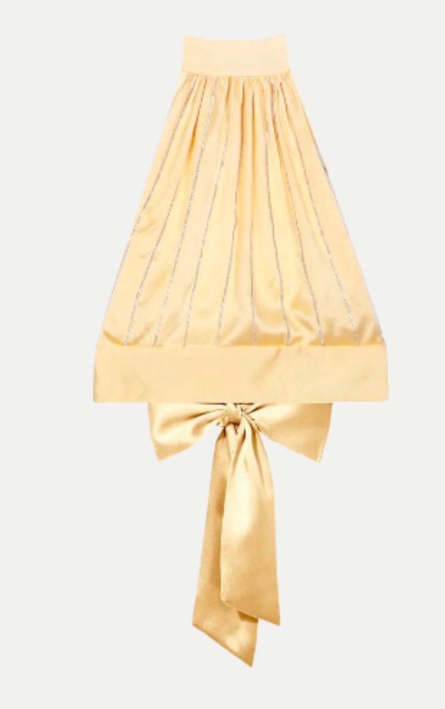 Harmur Diamante Lines Top Yellow