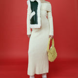 Glamorous Black & White Faux Shearling Oversized Gilet
