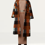 Glamorous Orange Multi Check Double Breasted Coat