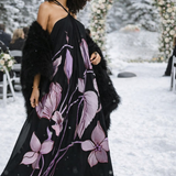 Asos Edition Halter Trapeze Midi Dress With Trailing Tulip Embroidery In Black