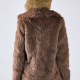 Glamorous Smoke Brown Faux Fur Coat