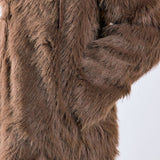 Glamorous Smoke Brown Faux Fur Coat