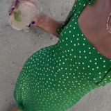 Nobody's Child Green Polka Dot Adrian Midi Dress