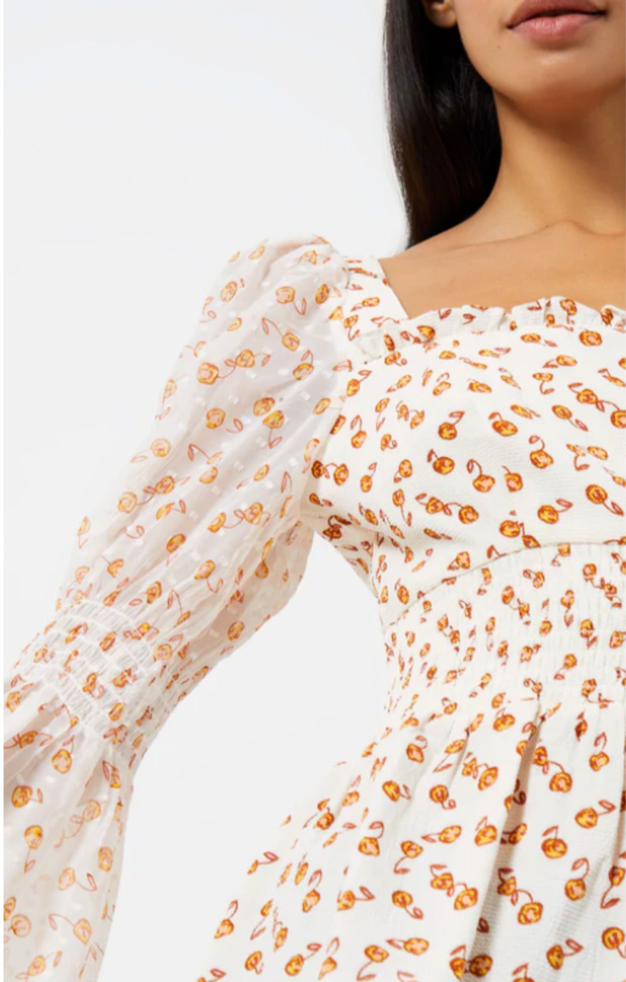 French Connection Francine Callie Drape Smocked Blouse