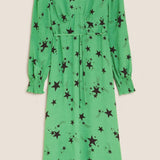 M&S Star Print V-Neck Midi Tea Dress product image