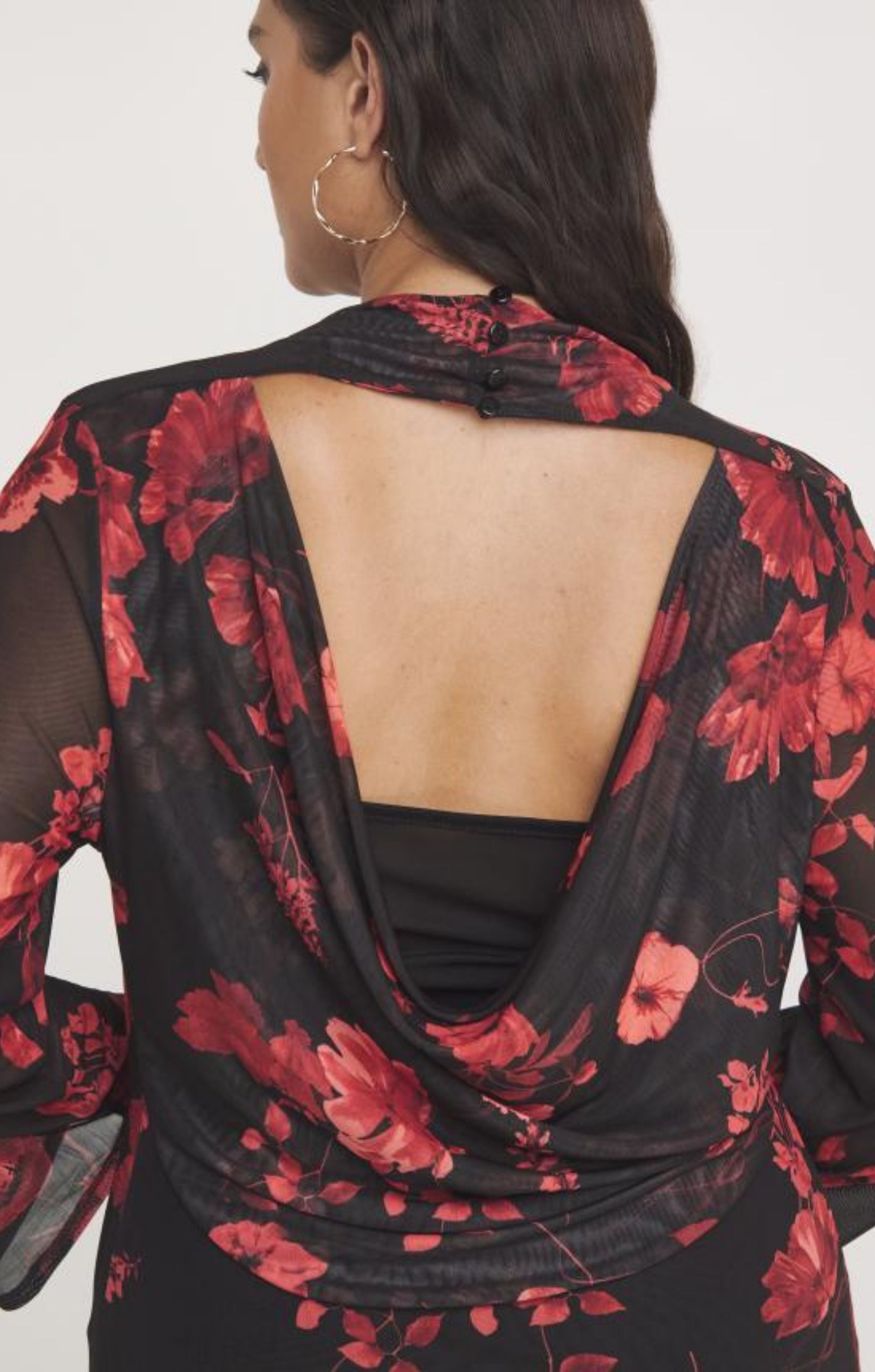 Joanna Hope Printed Mesh Midi Dress