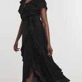 Joanna Hope Maxi Ruffle Burnout Dress