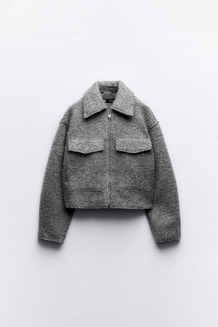 Zara Bouclé Cropped Jacket